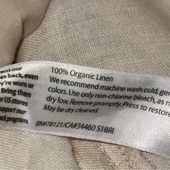 Eileen Fisher Organic Linen Lantern Pant XL Cream Ankle - Picture 12 of 13